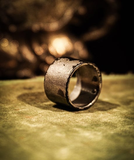Wide vintage silver ring