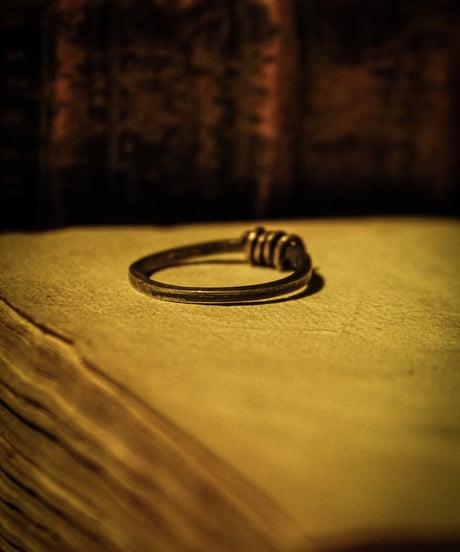 Twist vintage silver ring