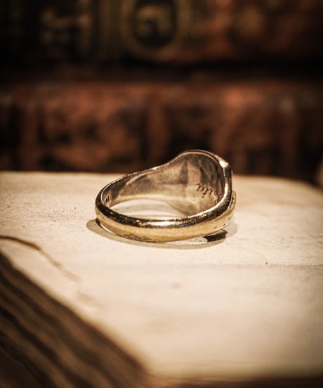 1930s British 9ct Gold & Silver Signet Ring "Rita"