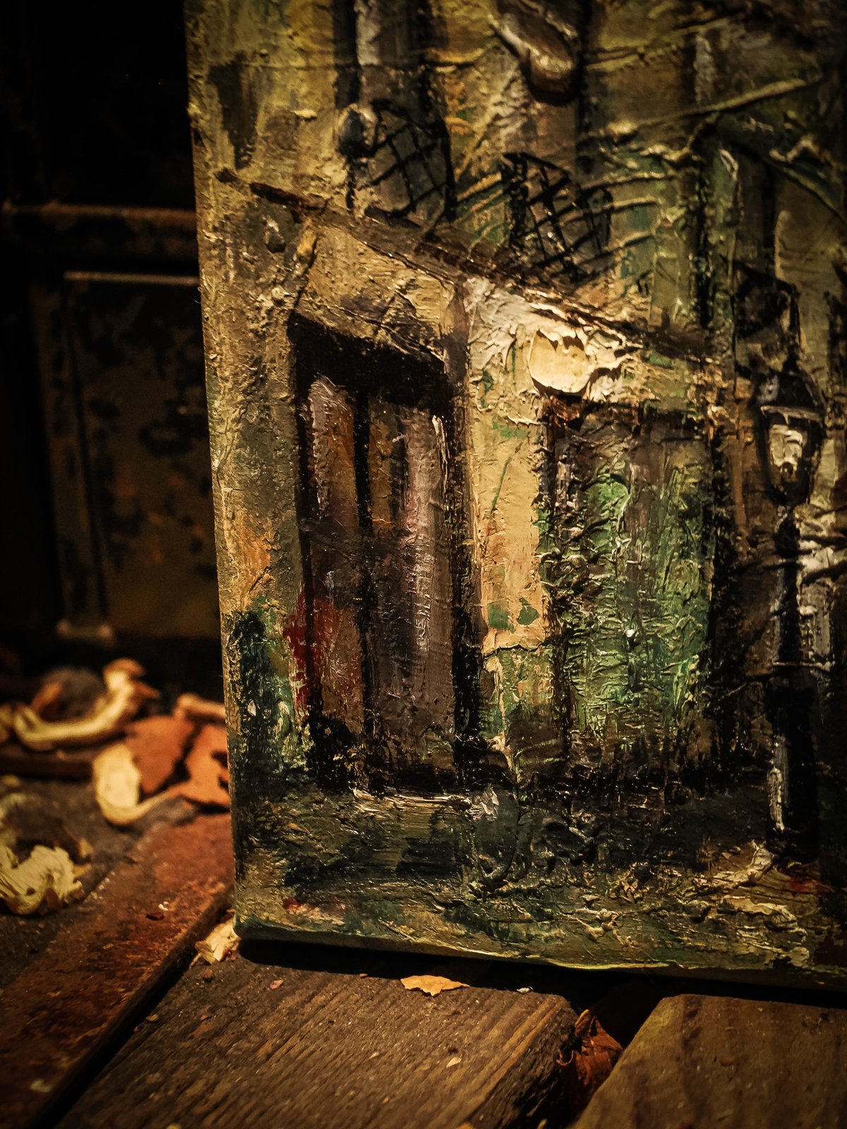 Street lamp] Oil painting by Kaze | WAIOKIRY