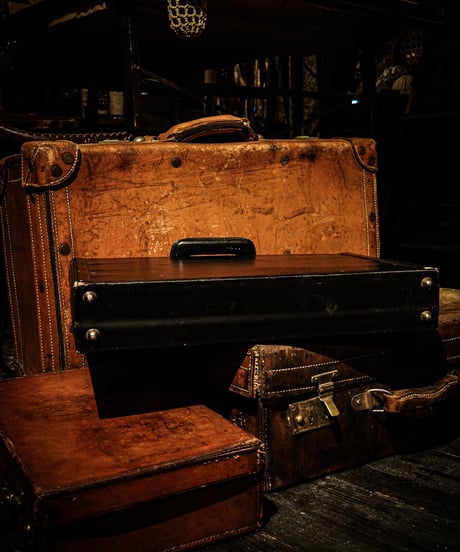 Vintage real leather attaché case