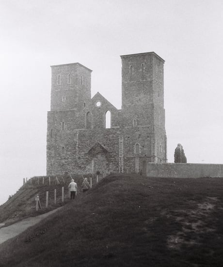 Reculver towers and roman fort [Photo +Frame SET]