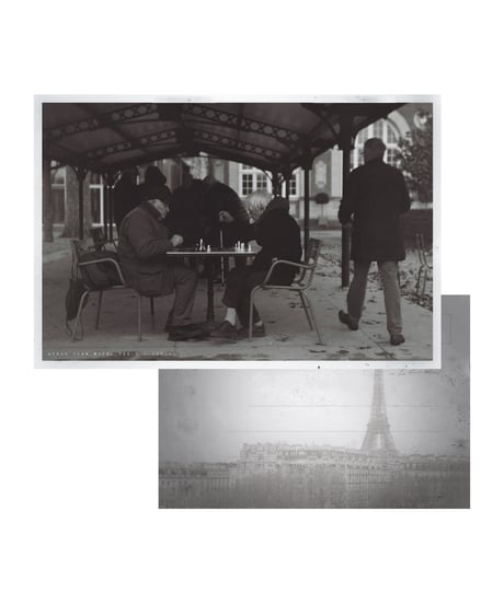 PARIS PHOTO POST CARD [ Chess in the park ]