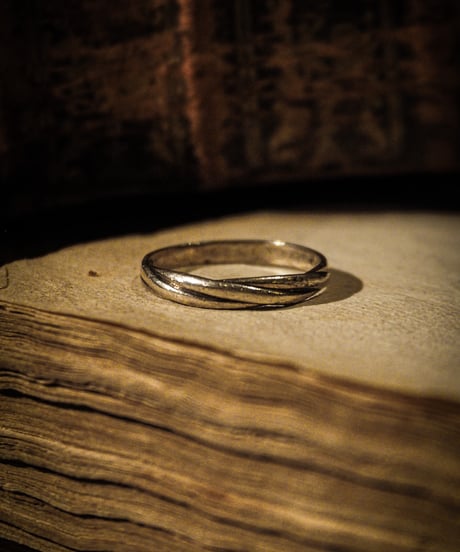 Twist vintage sterling silver ring