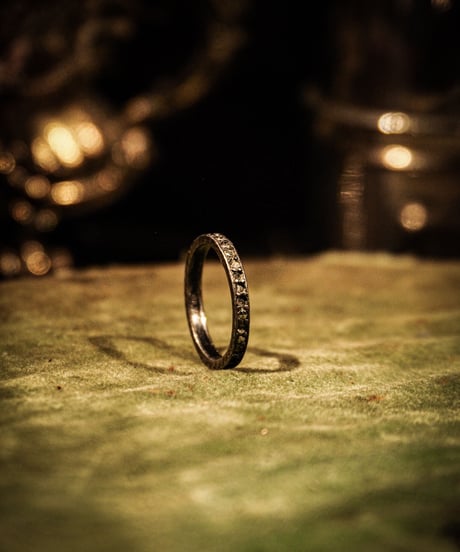 Eternity vintage silver ring
