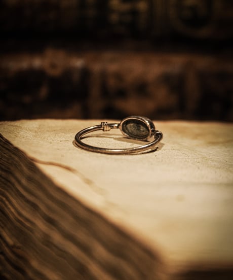Black onyx Vintage sterling silver ring