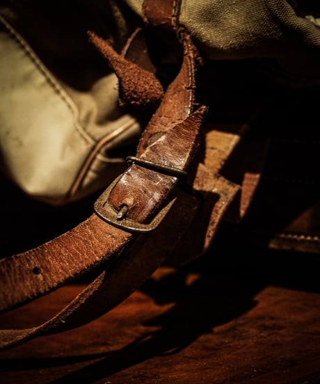 Canvas leather belt shoulder bag