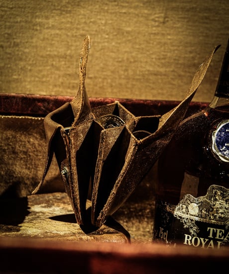 5P Pocket vintage leather coin case