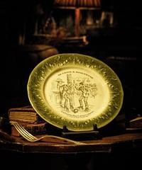 1880's-1920's Talking plate, Lunéville earthenware