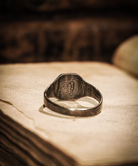 1930s British Sterling Silver Signet Ring