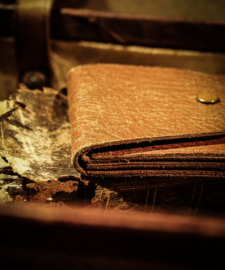 3P pocket vintage leather wallet