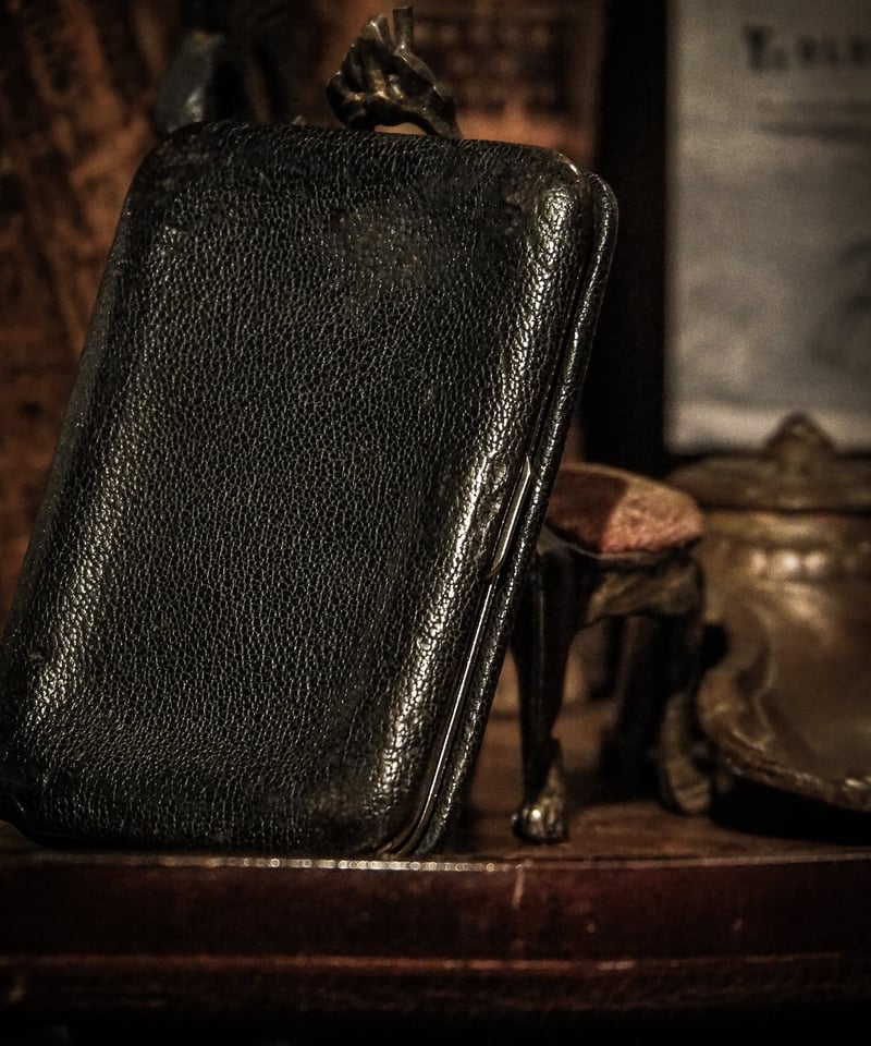 Vintage leather coin & pass case | WAIOKIRY