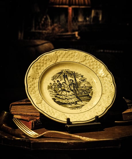 1880's-1920's Talking plate, earthenware