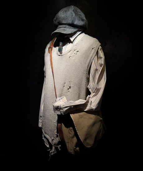 Canvas leather belt shoulder bag