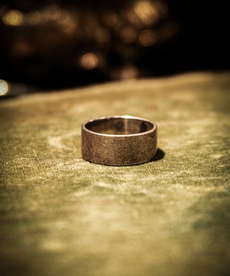Subdued wide simple vintage silver ring