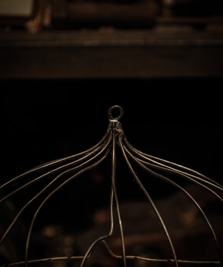 Vintage French Wire Candle Stand “Cage Form” / 1950s–60s