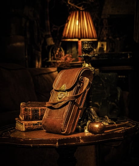 Leather vintage camera bag