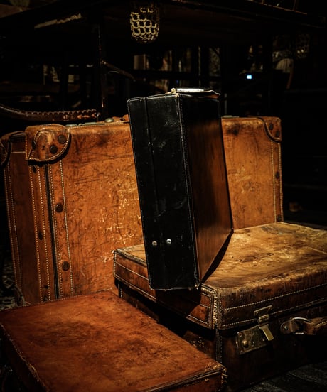 Vintage real leather attaché case