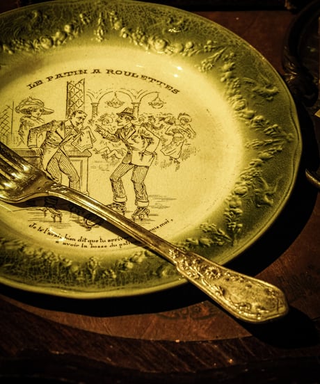 1880's-1920's Talking plate, Lunéville earthenware