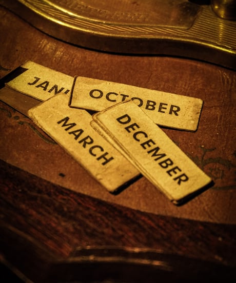 1930's Desk calendar -Brass-