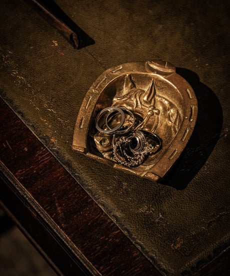 Brass Horse Motif Ashtray