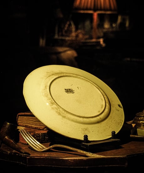 1880's-1920's Talking plate, Lunéville earthenware