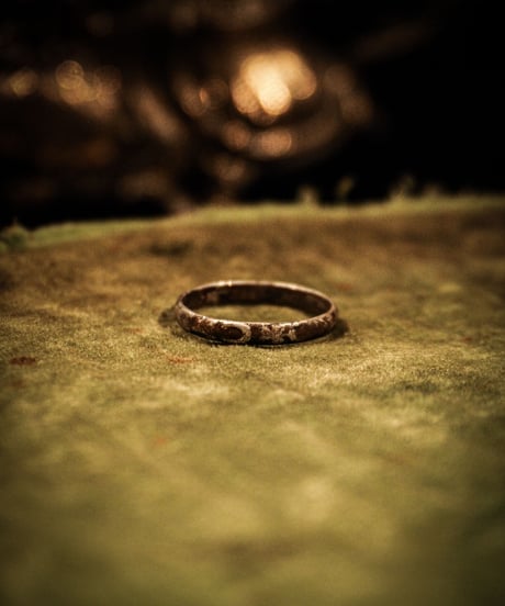 Rust simple vintage silver ring