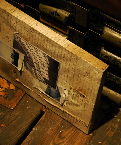 [Seine river&Street lump]1860's paper collage Art