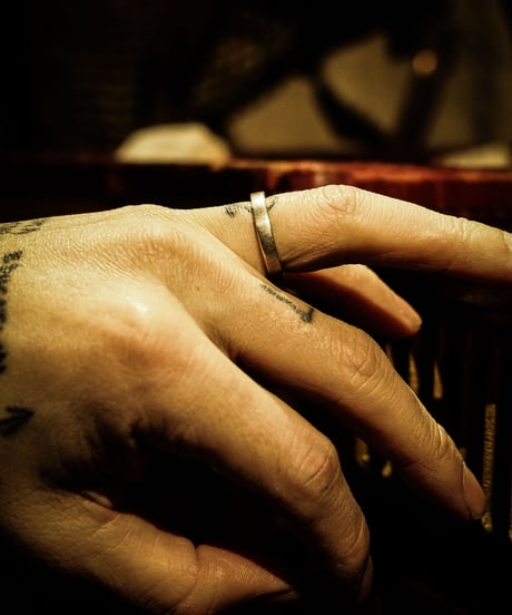 Dullness simple vintage silver ring