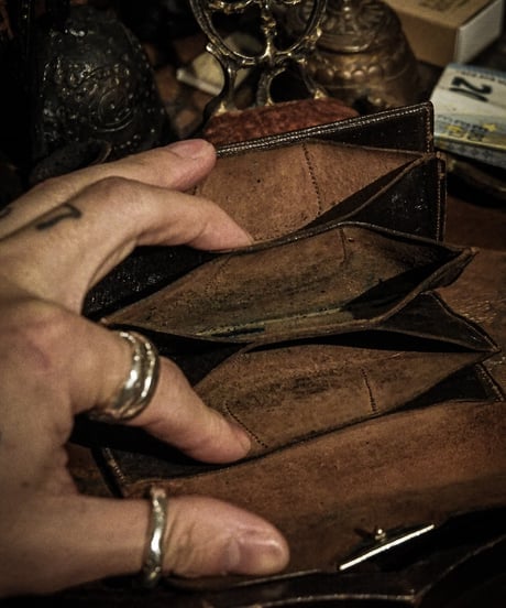 Vintage leather coin case