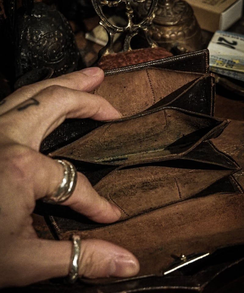 Vintage leather coin case | WAIOKIRY