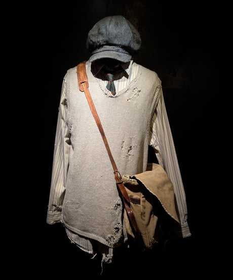 Canvas leather belt shoulder bag