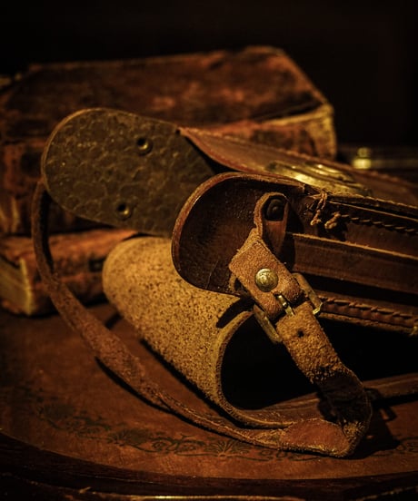 Leather vintage camera bag