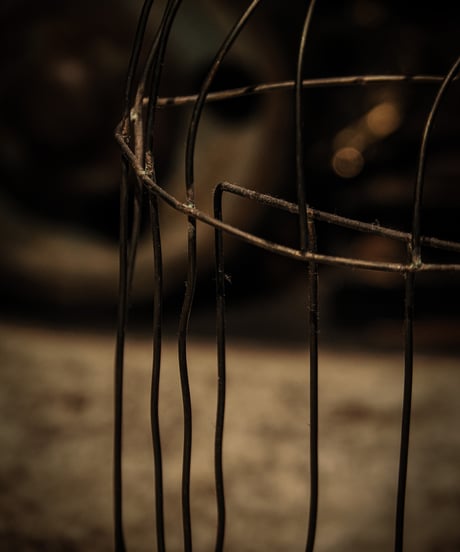 Vintage French Wire Candle Stand “Cage Form” / 1950s–60s