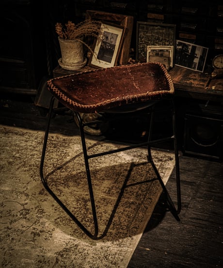 Vintage Mexican Leather & Iron Chair / 1950s–60s