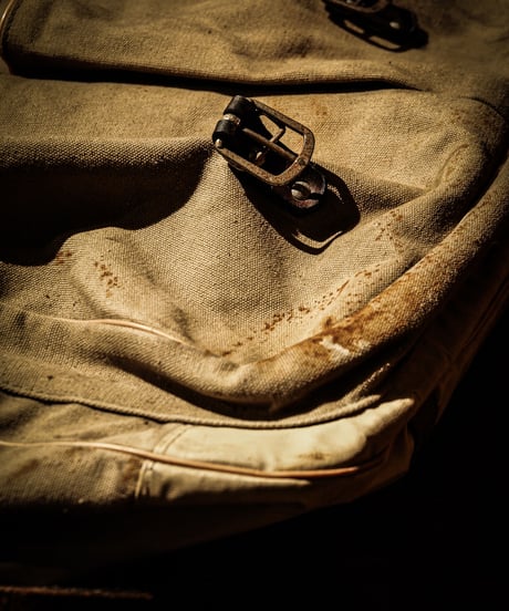 Canvas leather belt shoulder bag