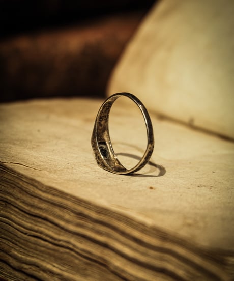 Black onyx vintage sterling silver ring