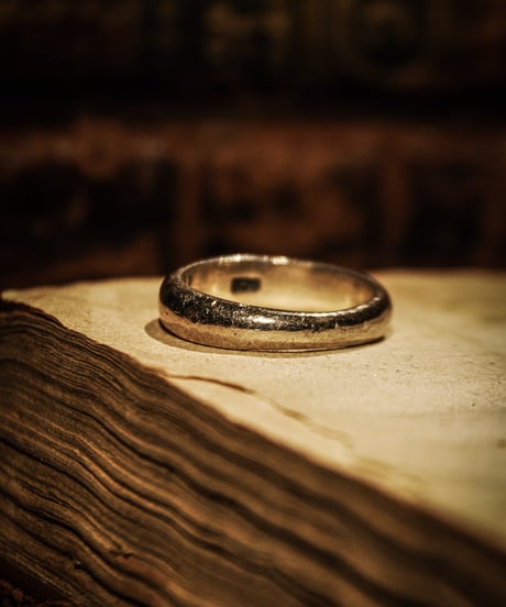 Subdued wide simple vintage sterling silver ring