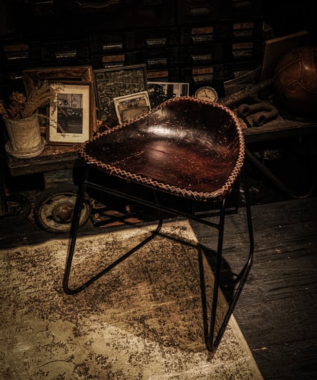 Vintage Mexican Leather & Iron Chair / 1950s–60s