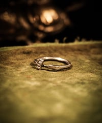 Cross vintage silver ring