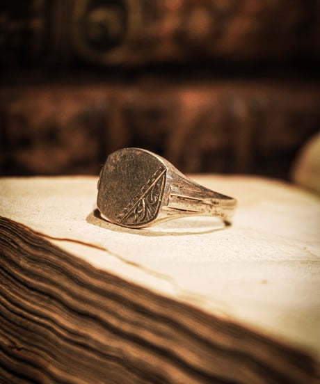 1900-1930's Early 20th Century British Silver Signet Ring