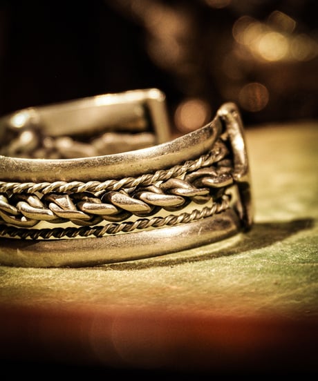 Mexican jewelry vintage silver bangle