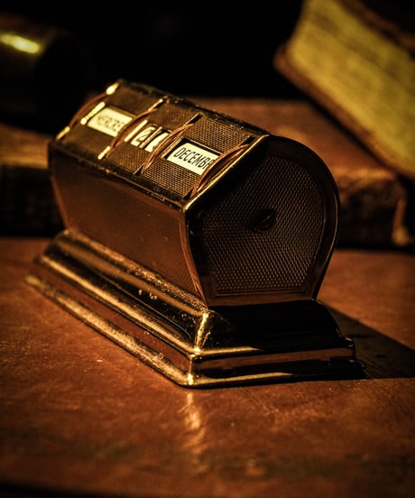 1940's Desk Calendar -Brass-