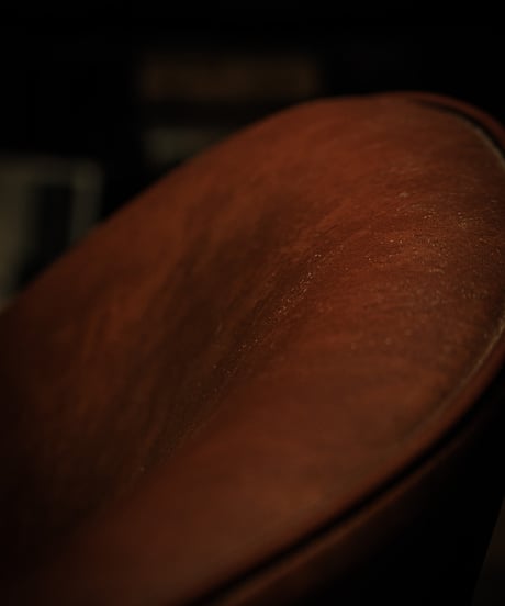 Mid-Century Modern Tulip Base Swivel Chair / Brown Vinyl Upholstery