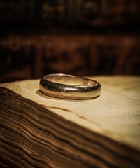 Subdued wide simple vintage sterling silver ring