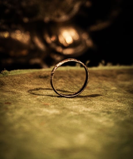 Rust simple vintage silver ring