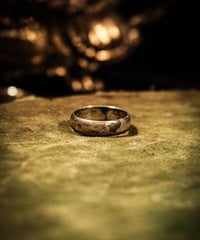 Rust simple vintage silver ring