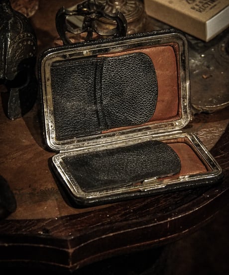 Vintage leather coin & pass case