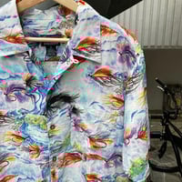 pataloha パタロハ フローラル エンゼルフィッシュ 開襟 M 90s pataloha パタロハ フローラル エンゼルフィッシュ 開襟 M
