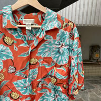 80'S～BANANA REPUBLIC  SAFARI&TRAVEL　ALOHA SHIRT